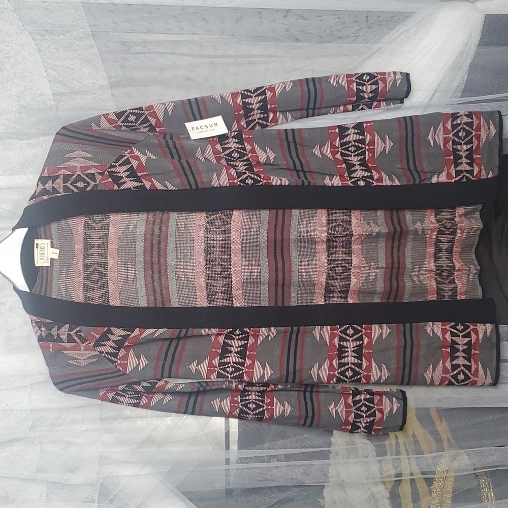 LA Hearts NWT Knit Cardigan SM Grey&Black